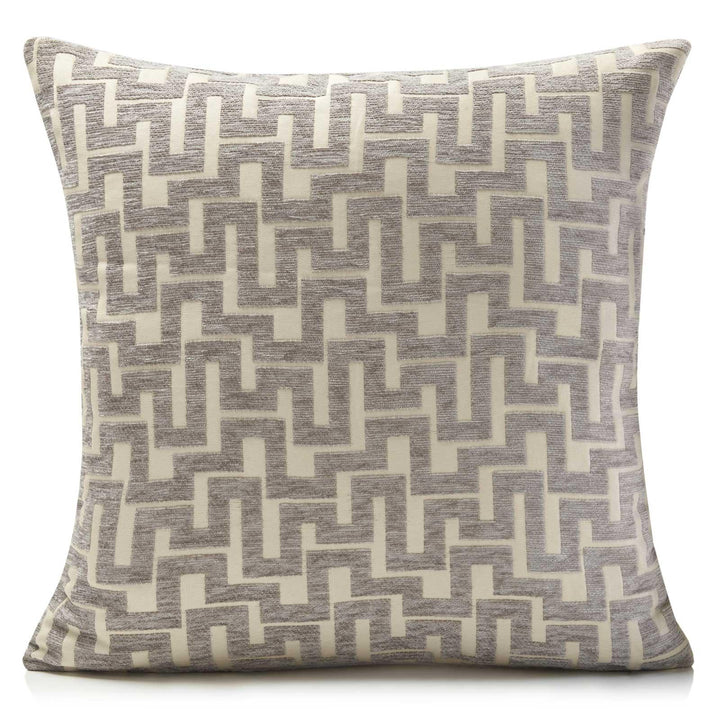 Novo Chenille Silver Cushion Cover 18'' x 18'' -  - Ideal Textiles