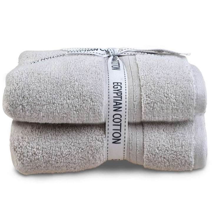 Spa Grey 100% Egyptian Cotton 2 Piece Towel Sets - Hand Towels - Ideal Textiles