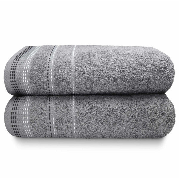 Berkley Grey 2 Piece Bath Sheet Towel Set -  - Ideal Textiles