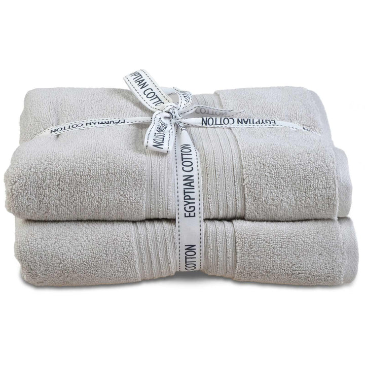 Spa Grey 100% Egyptian Cotton 2 Piece Towel Sets - Bath Towels - Ideal Textiles