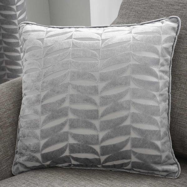Kendal Geometric Silver Cushion Covers 17'' x 17'' -  - Ideal Textiles