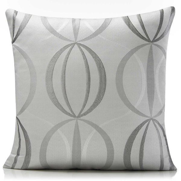 Omega Jacquard Silver Cushion Cover 18" x 18" -  - Ideal Textiles