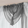 Diana Dolly Diamante Silver Voile Curtain Swag Voile Curtain Alan Symonds   