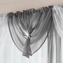Diana Dolly Diamante Silver Voile Curtain Swag Voile Curtain Alan Symonds   