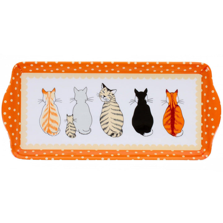 Cats in Waiting Small Serving Tray -  - Ideal Textiles