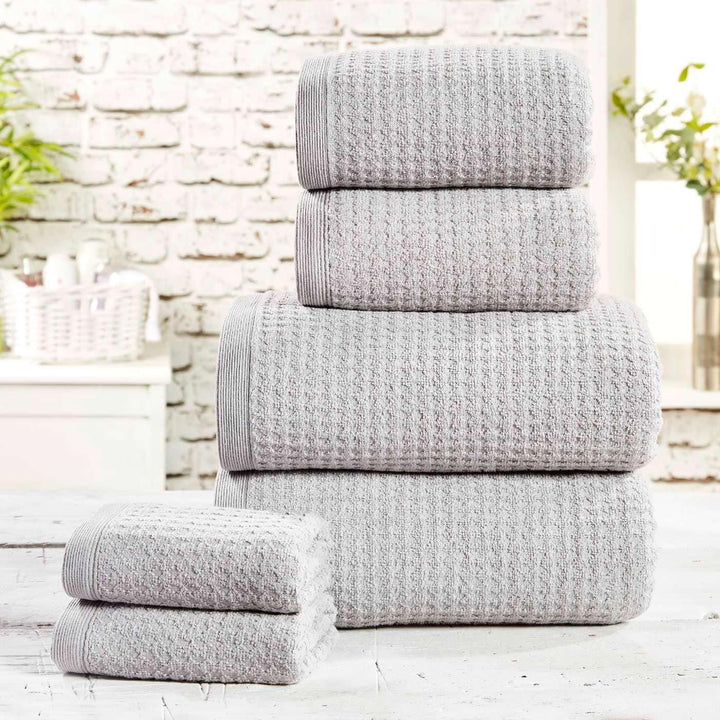 Waffle Storm 6 Piece Towel Bale Set -  - Ideal Textiles