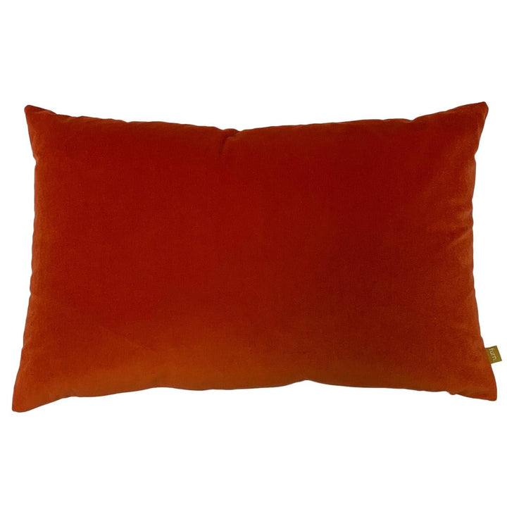 Contra Plain Velvet Linen Reverse Tangerine Cushion Covers 16'' x 24'' -  - Ideal Textiles