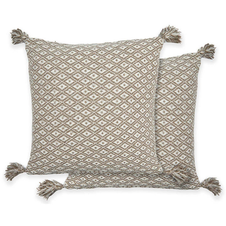 Casablanca Woven Taupe Cushion Cover 17'' x 17'' - Ideal