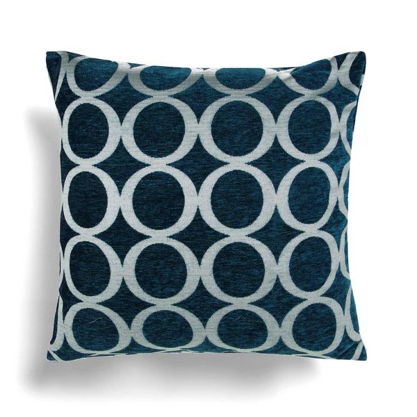 Oh! Chenille Teal Cushion Cover 18" x 18" -  - Ideal Textiles