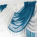 Beaded Voile Swag Teal Voile Curtain Alan Symonds   