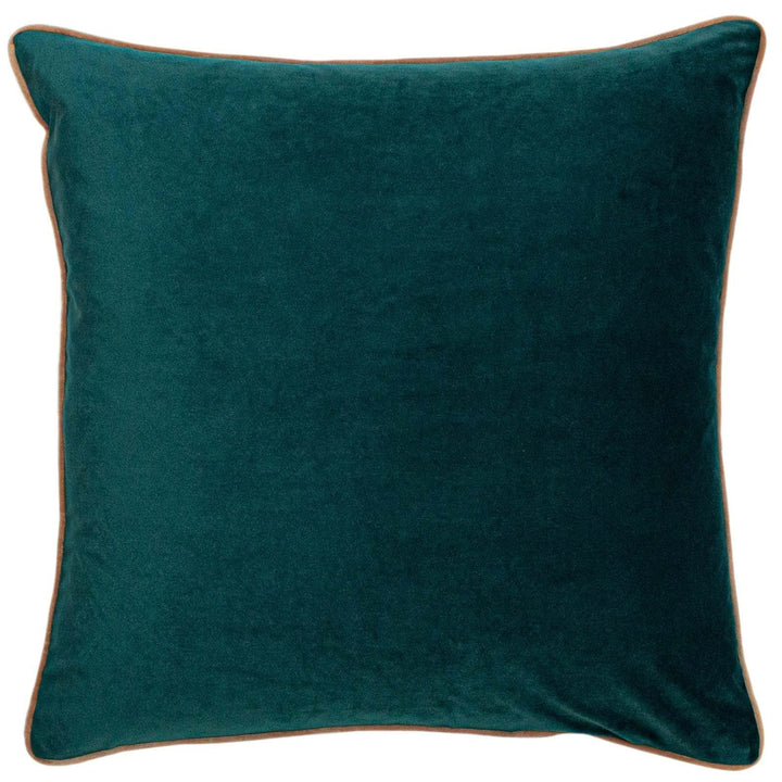 Gemini Velvet Double Piped Teal Cushion Covers 20'' x 20'' -  - Ideal Textiles