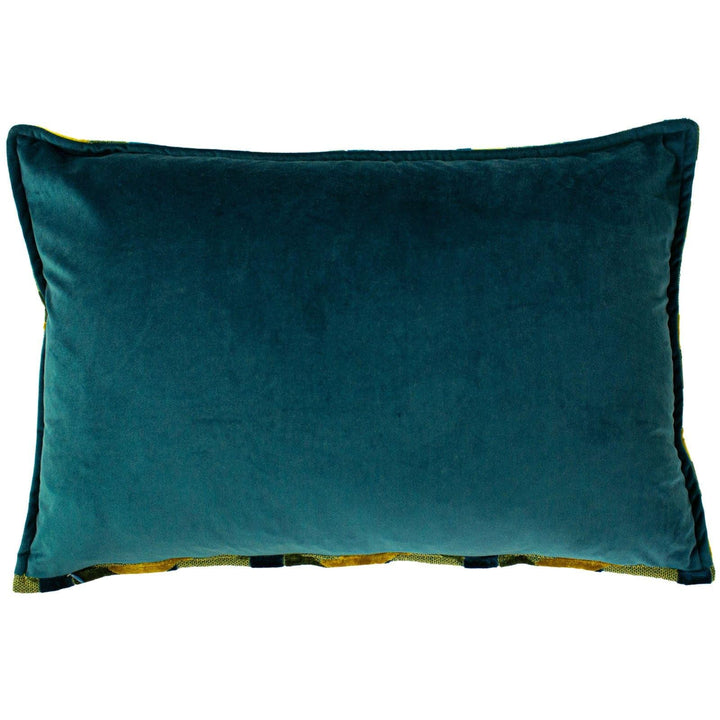 Delano Geometric Lattice Teal & Gold Cushion Covers 16'' x 24'' -  - Ideal Textiles