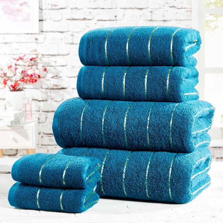 Sandringham Teal 6 Piece Towel Bale Set -  - Ideal Textiles