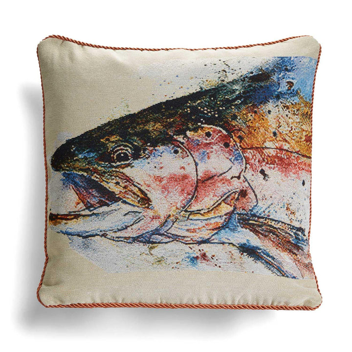 Trout Fish Woven Tapestry Cushion Cover 18" x 18" -  - Ideal Textiles