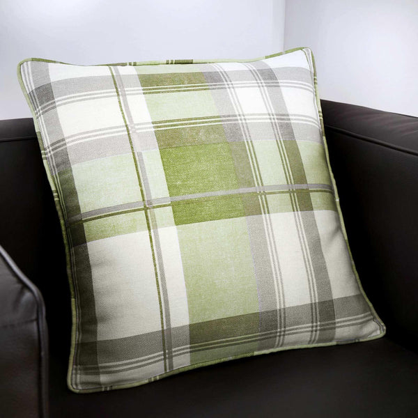 Balmoral Check Green Cushion Cover 17" x 17" -  - Ideal Textiles