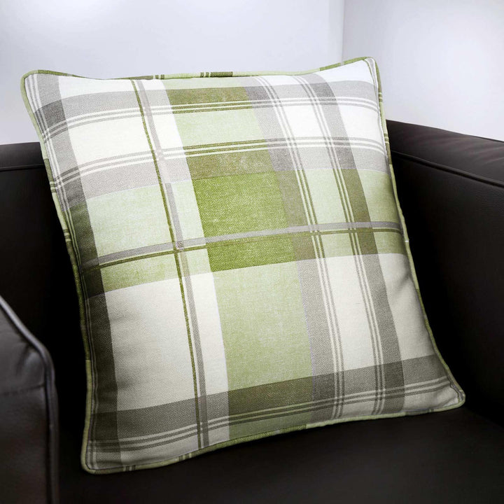 Fusion Balmoral Check Green Cushion Cover 43cm x 43cm (17"x17") Cushion Cover Fusion   