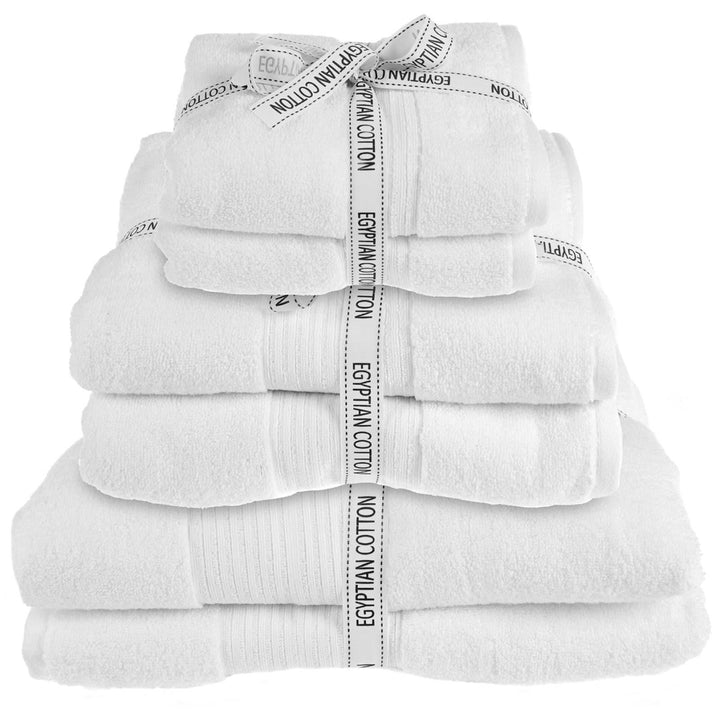 Spa White 100% Egyptian Cotton 6 Piece Towel Bale Set -  - Ideal Textiles