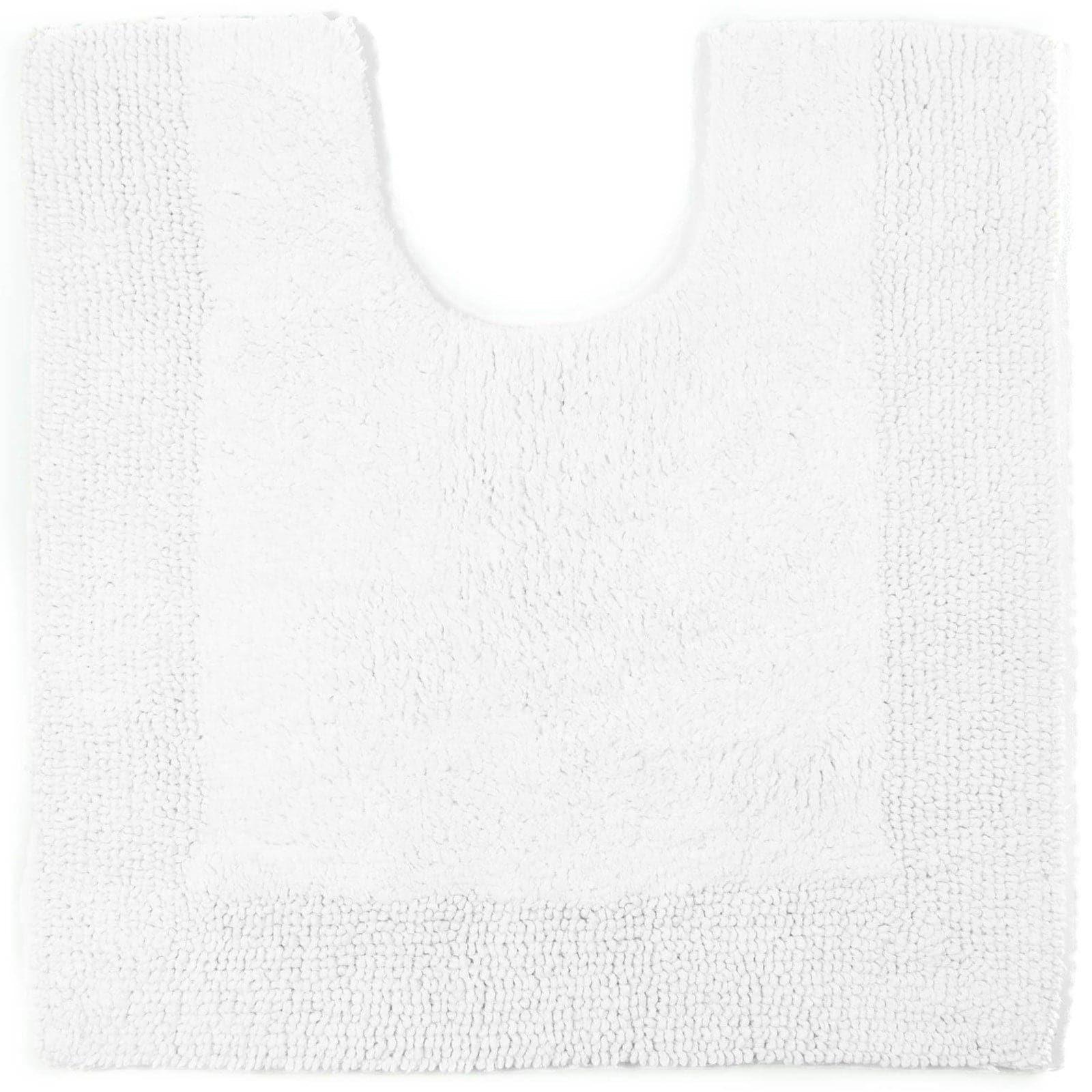 Elegance 100 Cotton Pedestal Mat White Ideal Textiles