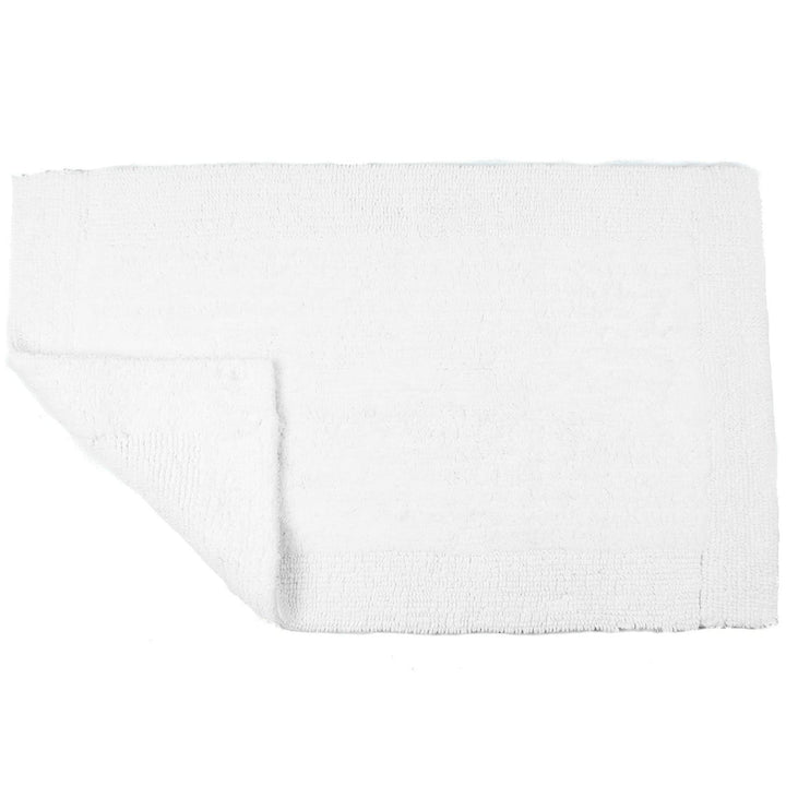 Elegance Large 100% Cotton Bath Mat White -  - Ideal Textiles