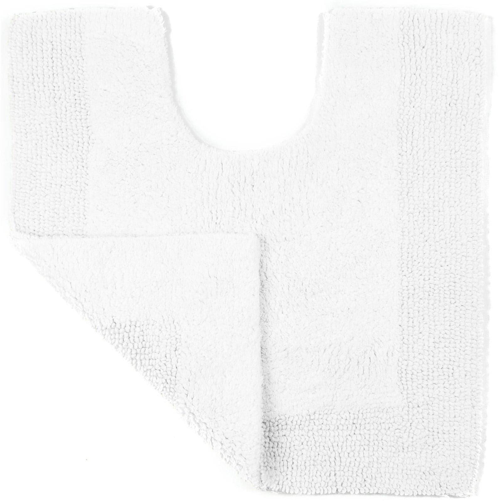 Elegance 100 Cotton Pedestal Mat White Ideal Textiles