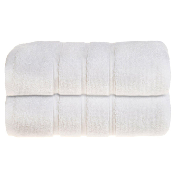 Hotel Collection Luxury Combed Cotton Towel White - Hand Towel - Ideal Textiles