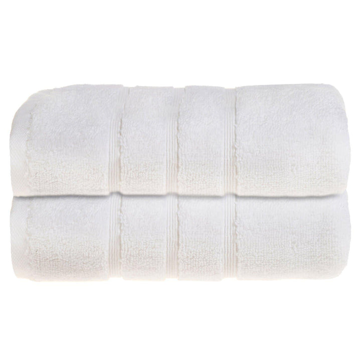 Hotel Collection Luxury Combed Cotton Towel White - Hand Towel - Ideal Textiles