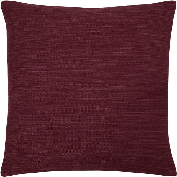 Dalton Textured Slub Wine Filled Cushions 17'' x 17'' - Polyester Pad - Ideal Textiles